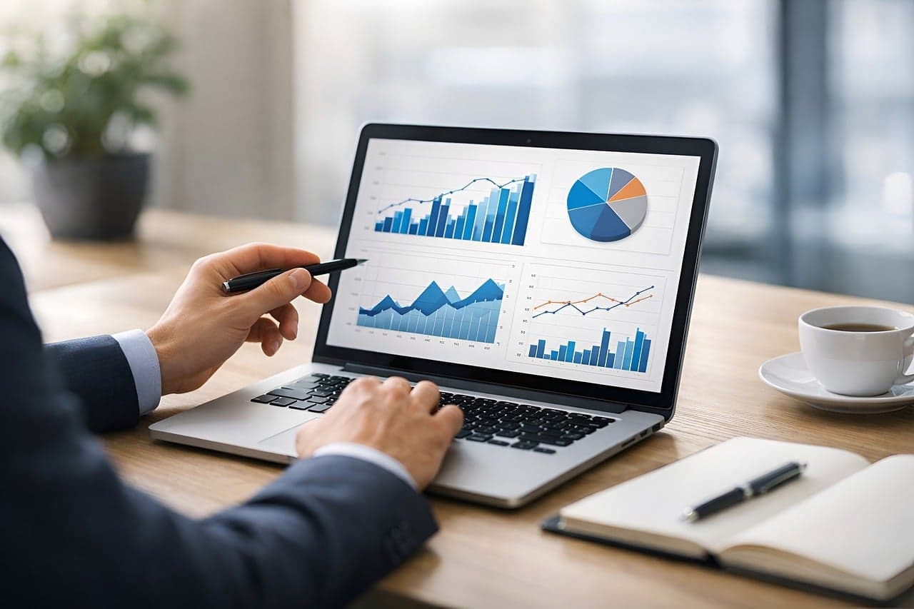 Tableau de bord d'analyse de données professionnelles illustrant l'écart entre perception et préparation réelle des entreprises