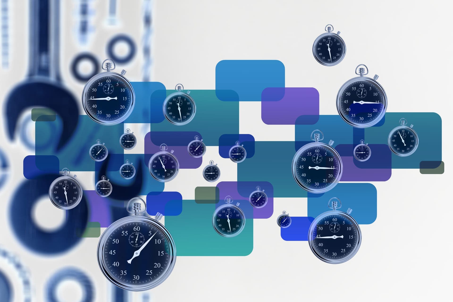 Chronomètre symbolisant la mesure de latence et de temps de réponse d'un site web