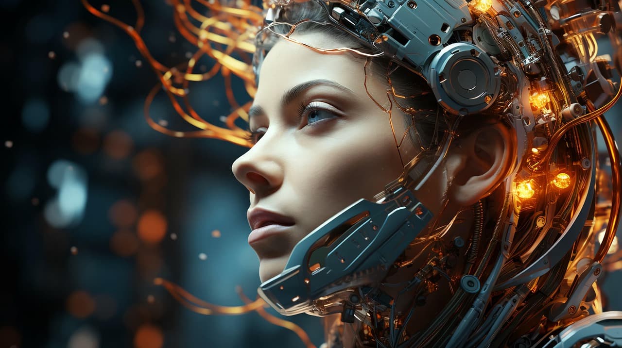 Écran affichant du code et une interface d'intelligence artificielle en cours de génération de texte